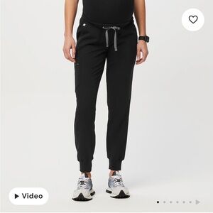 Figs Maternity Zamora jogger scrub pants black size medium
